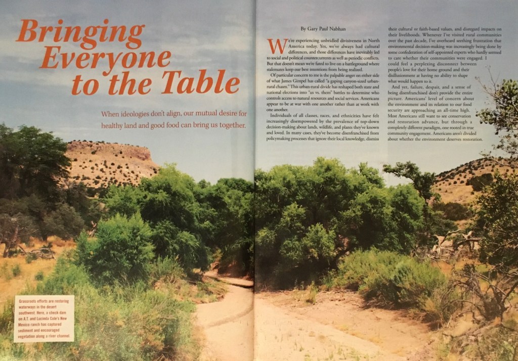 Bringing Everyone to the Table Mother Earth News spread.